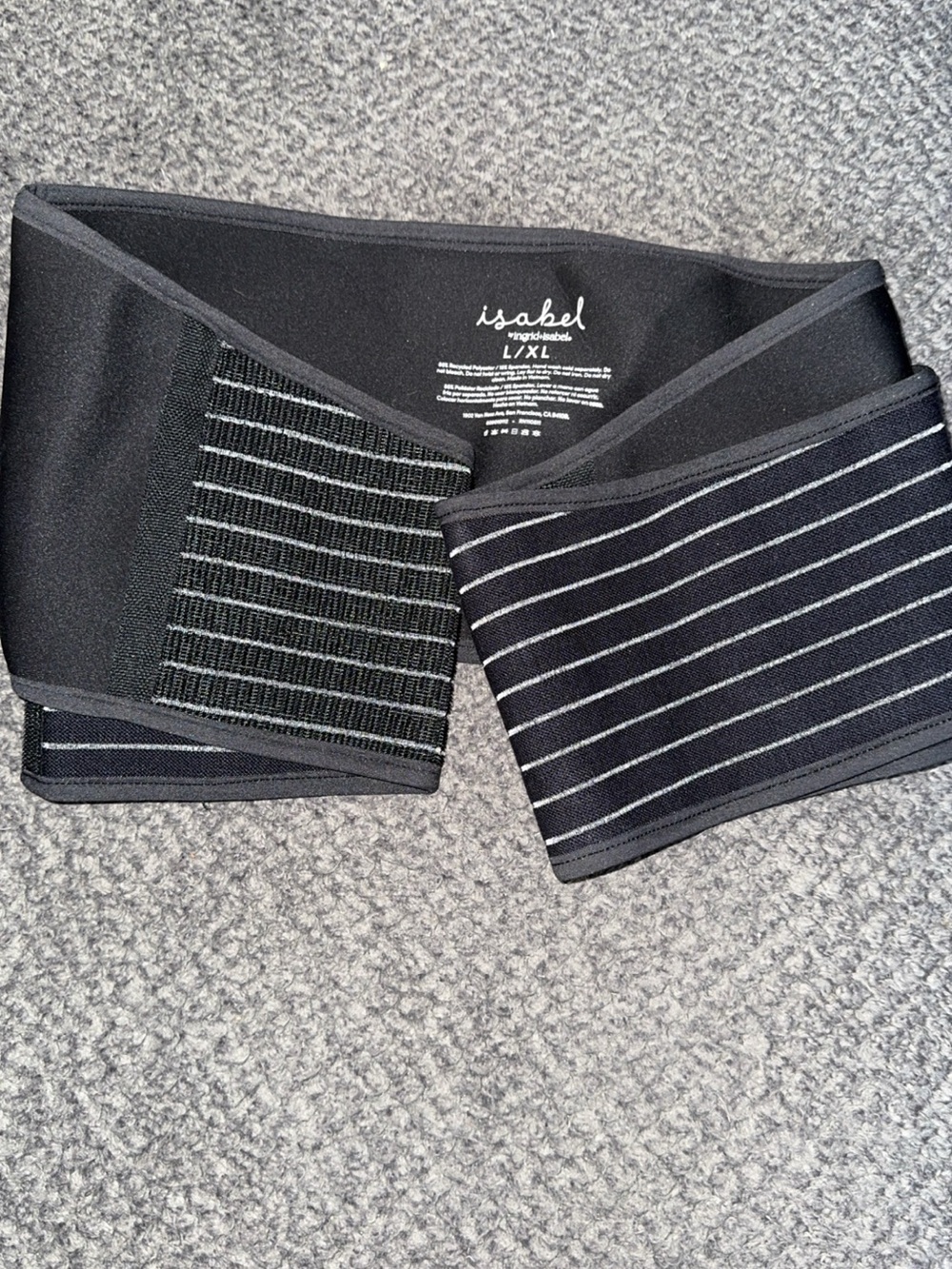 L/XL Black Support Waist Belt